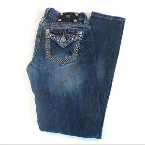 Miss Me Embellished Relaxed Skinny Jeans Size 26
